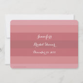 Vrijgezellenfeest Stoffig Roos Naam Streep Minimal Kaart (Voorkant)