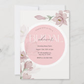 Vrijgezellenfeest stoffig roze bloemig kaart (Voorkant)