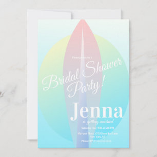 Vrijgezellenfeest strand Surfing Sun roze uitnodig Kaart