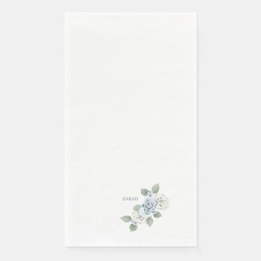 Vrijgezellenfeest Stusty Blue Floral - Aangepaste  Servet (Voorkant)