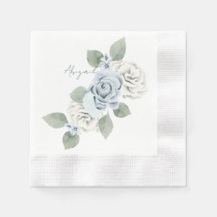 Vrijgezellenfeest Stusty Blue Floral, op maat gema Servet