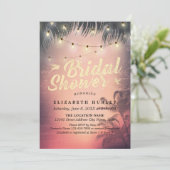 Vrijgezellenfeest Summer Beach Palm Trees String L Kaart (Staand voorkant)