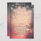 Vrijgezellenfeest Summer Beach Palm Trees String L Kaart (Voorkant / Achterkant)