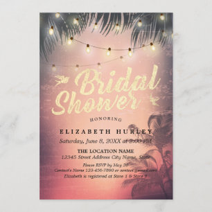 Vrijgezellenfeest Summer Beach Palm Trees String L Kaart