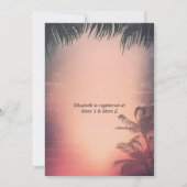 Vrijgezellenfeest Summer Beach Palm Trees String L Kaart (Achterkant)