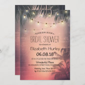 Vrijgezellenfeest Summer Beach Palm Trees String L Kaart (Voorkant / Achterkant)