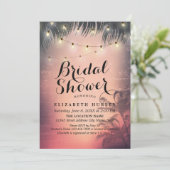 Vrijgezellenfeest Summer Beach Palm Trees String L Kaart (Staand voorkant)