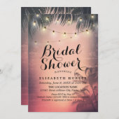 Vrijgezellenfeest Summer Beach Palm Trees String L Kaart (Voorkant / Achterkant)