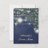 Vrijgezellenfeest Sweet 16 Blue Navy Jars Light Gr Kaart (Achterkant)