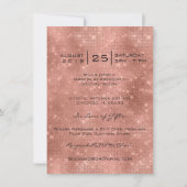 Vrijgezellenfeest Sweet 16e Roos Gouden Glitter Bl Kaart (Achterkant)