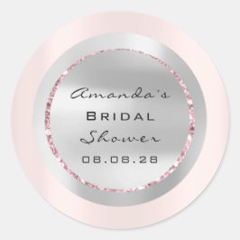 Vrijgezellenfeest Sweet 16e Roos Sparkly Glitter G Ronde Sticker