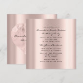 Vrijgezellenfeest Sweet 16e Verjaardag Roos Hart Kaart (Voorkant / Achterkant)