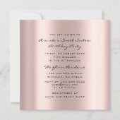 Vrijgezellenfeest Sweet 16e Verjaardag Roos Hart Kaart (Voorkant)