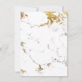 Vrijgezellenfeest Sweet 16th Eyes Makeup Gold Marb Kaart (Achterkant)