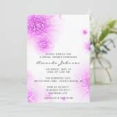 Vrijgezellenfeest Sweet 16th Glitter Pink White Ab Kaart (Staand voorkant)