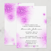 Vrijgezellenfeest Sweet 16th Glitter Pink White Ab Kaart (Voorkant / Achterkant)