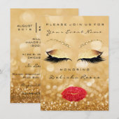 Vrijgezellenfeest Sweet 16th Gold Sparkly Glitter  Kaart (Voorkant / Achterkant)