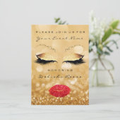 Vrijgezellenfeest Sweet 16th Gold Sparkly Glitter  Kaart (Staand voorkant)