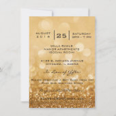 Vrijgezellenfeest Sweet 16th Gold Sparkly Glitter  Kaart (Achterkant)