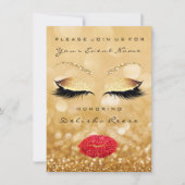 Vrijgezellenfeest Sweet 16th Gold Sparkly Glitter  Kaart (Voorkant)