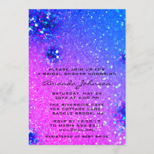 Vrijgezellenfeest Sweet 16th Holographic Glitter B Kaart