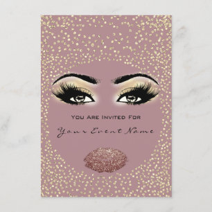 Vrijgezellenfeest Sweet 16th Kiss Makeup Blush Kaart