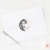 Vrijgezellenfeest Sweet 16th Lash Make-up Princess Ronde Sticker (Envelop)