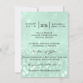 Vrijgezellenfeest Sweet 16th Mint Green Glitter Kaart (Achterkant)