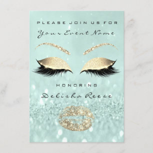 Vrijgezellenfeest Sweet 16th Mint Green Glitter Kaart