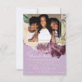 Vrijgezellenfeest Sweet 16th Photo Paarse Rozen Fl Kaart (Voorkant)