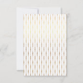 Vrijgezellenfeest Sweet 16th Pink Rose Gold Stripe Kaart (Achterkant)