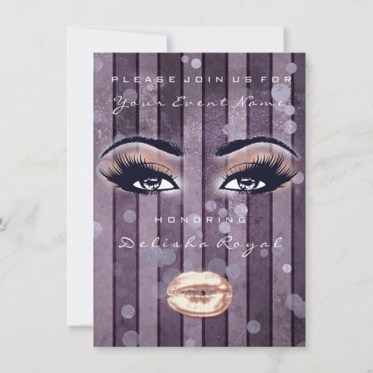 Vrijgezellenfeest Sweet 16th Roos Eyes Glitter Paa Kaart (Voorkant)