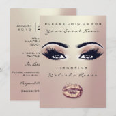 Vrijgezellenfeest Sweet 16th Roos Eyes Glitter Ski Kaart (Voorkant / Achterkant)