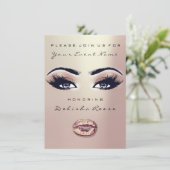 Vrijgezellenfeest Sweet 16th Roos Eyes Glitter Ski Kaart (Staand voorkant)