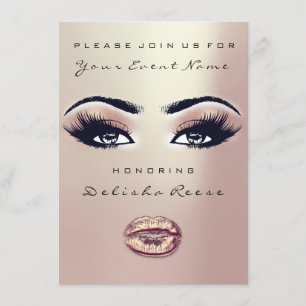 Vrijgezellenfeest Sweet 16th Roos Eyes Glitter Ski Kaart