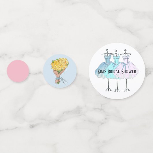 Vrijgezellenfeest Tabel Confetti (Achterkanten)