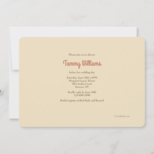 Vrijgezellenfeest Tabelinstelling Kaart (Achterkant)