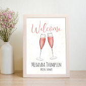 Vrijgezellenfeest Tafelblad Welkomstbord Roze Cham