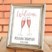 Vrijgezellenfeest Tafelblad Welkomstbord Roze Cham