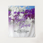 Vrijgezellenfeest Tapestry in Wit & Paarse Wandkleed (Voorkant)