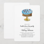 Vrijgezellenfeest Tea Cake Party. Brunch-uitnodigi Kaart (Voorkant / Achterkant)