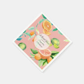 Vrijgezellenfeest Tea Citrus Coral Sinaasappel Lem Servetten (Hoek)