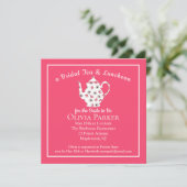 Vrijgezellenfeest Tea en Luncheon Invitation Kaart (Staand voorkant)