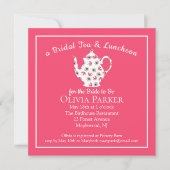 Vrijgezellenfeest Tea en Luncheon Invitation Kaart (Voorkant)