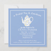 Vrijgezellenfeest Tea en Luncheon Teapot Invitatio Kaart (Voorkant)