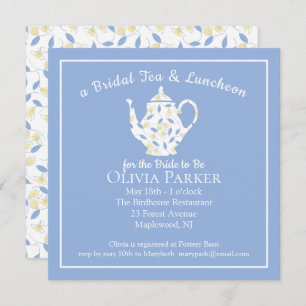 Vrijgezellenfeest Tea en Luncheon Teapot Invitatio Kaart