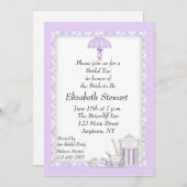 vrijgezellenfeest Tea Paars Kaart (Voorkant / Achterkant)