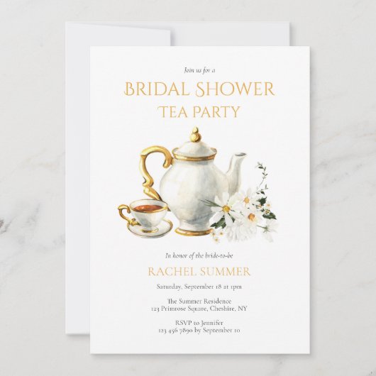  Vrijgezellenfeest Tea-partij Kaart (Voorkant)