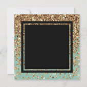 vrijgezellenfeest Tea Party Blue Gold Kaart (Achterkant)