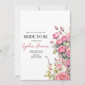 Vrijgezellenfeest Tea Party Bruids Tea Party Bloem Kaart (Voorkant)